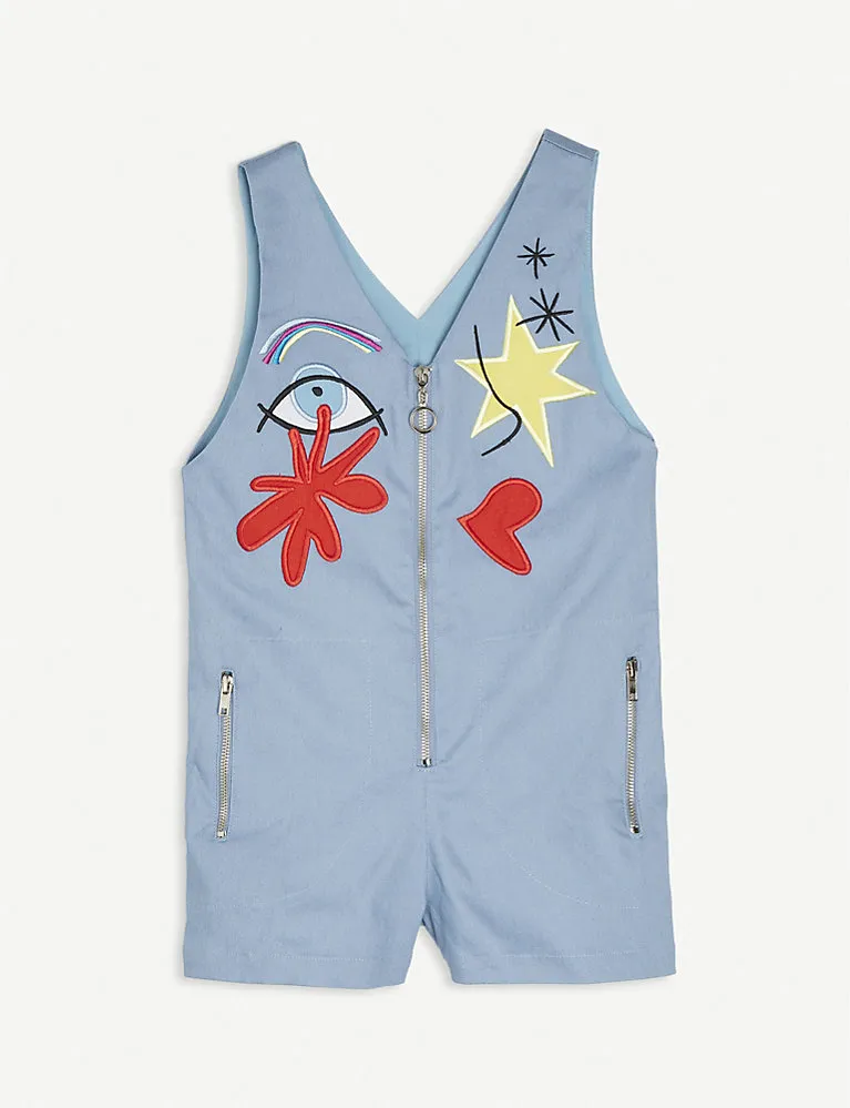 Raspberry Plum Abigail Cotton-Blend Playsuit