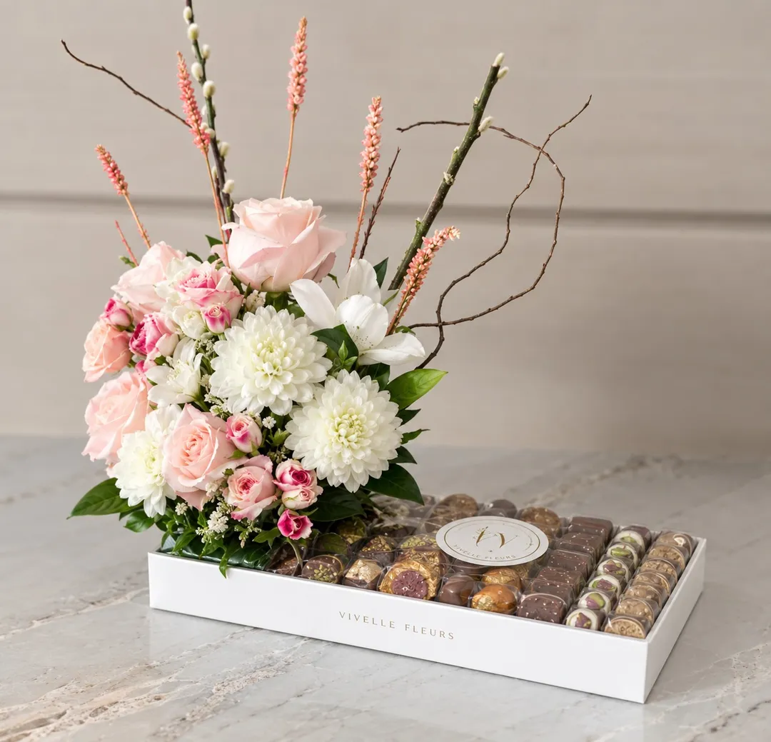 White Tray - Artificial Mixed Pink
