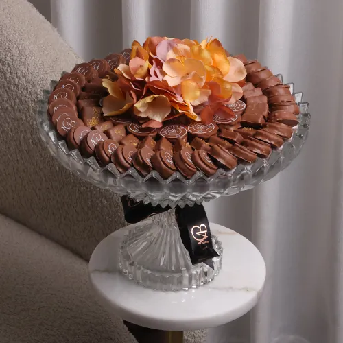 Crystal Stand with Chocolates and Flowers (G)