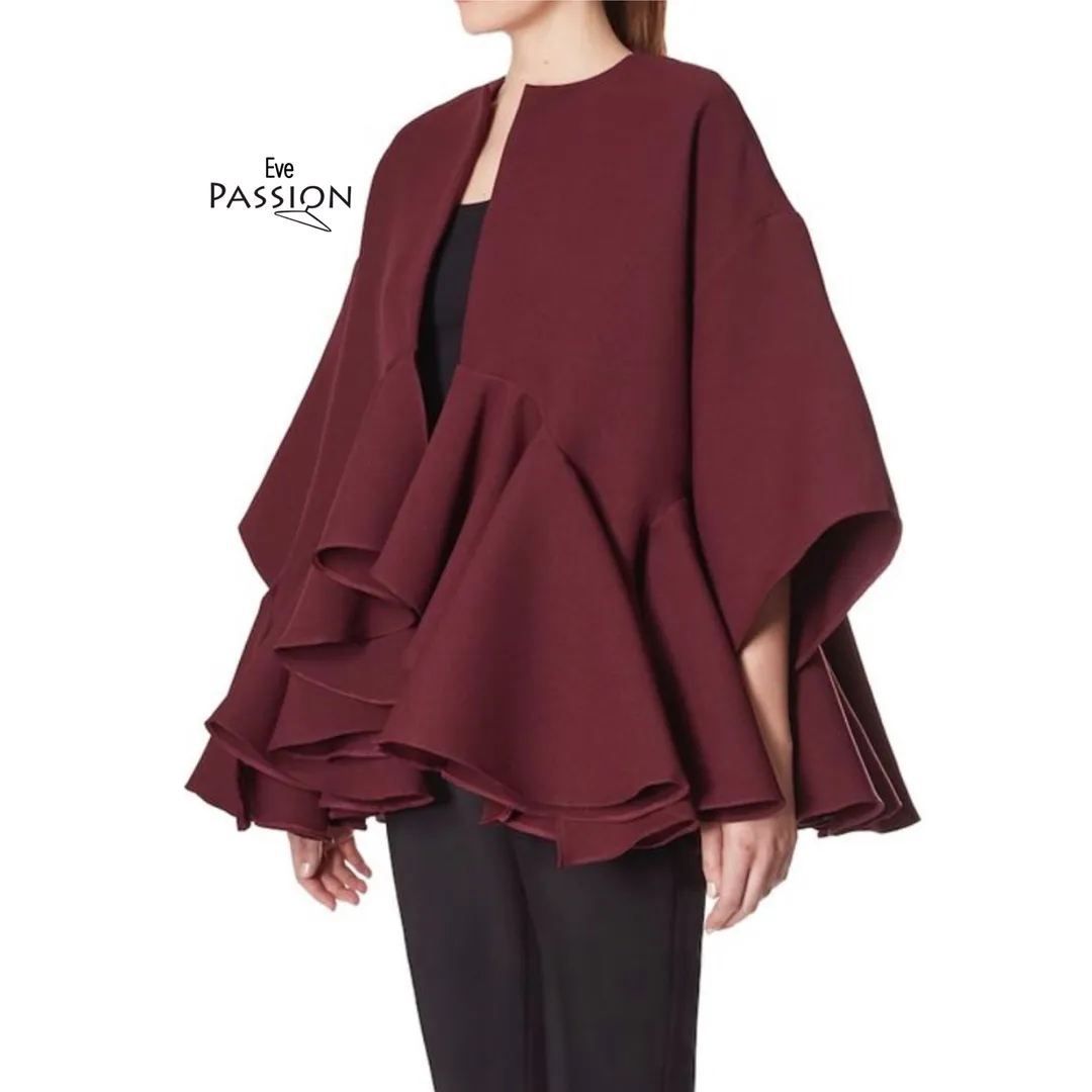 RUFFLE CARDIGAN
