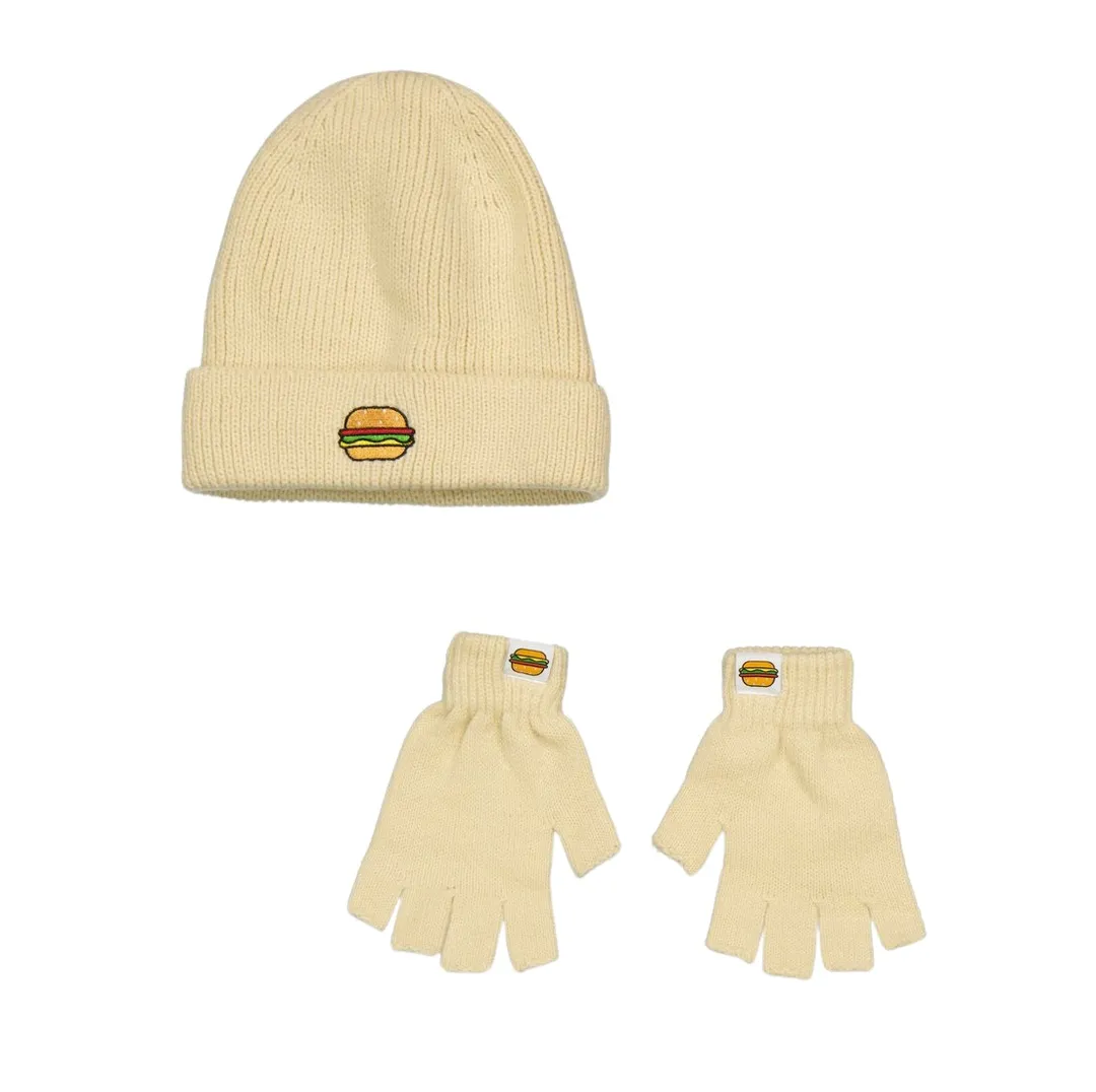 Beanie & Gloves Set - Burger