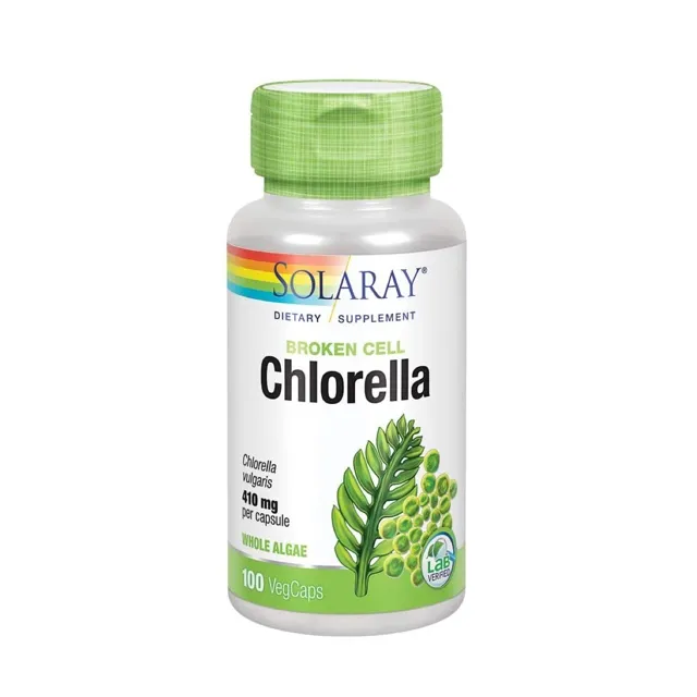 Solaray chlorella 410mg , 100 v cap