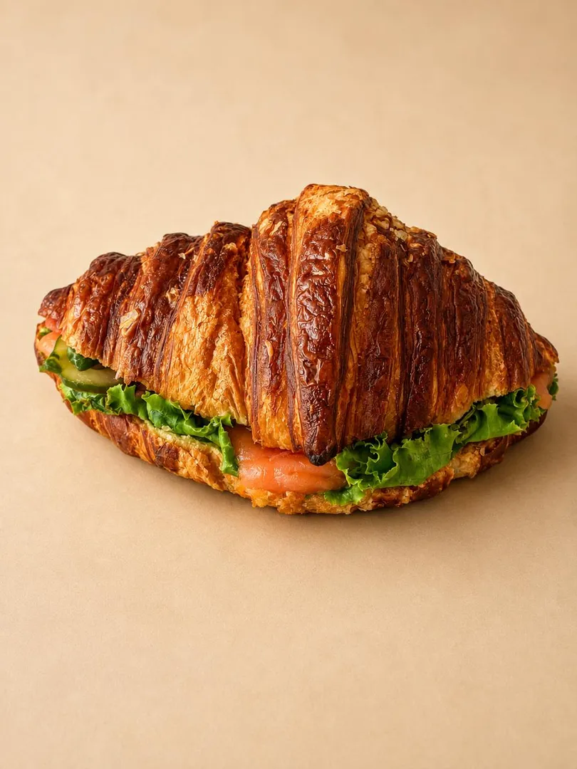 Salmon Pretzel Croissant