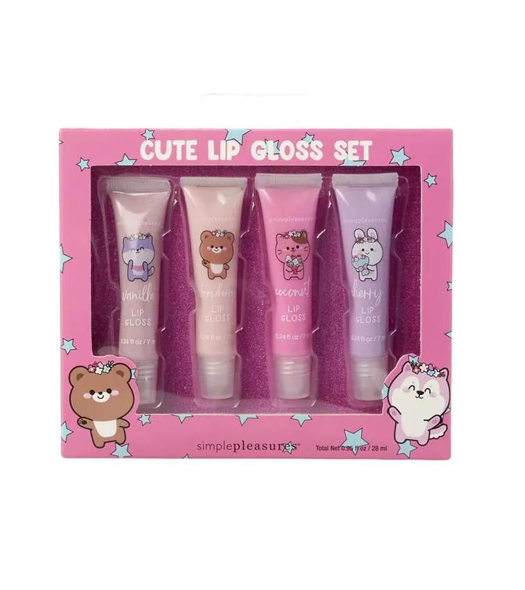 4 PCS Cute Lip Gloss Set
