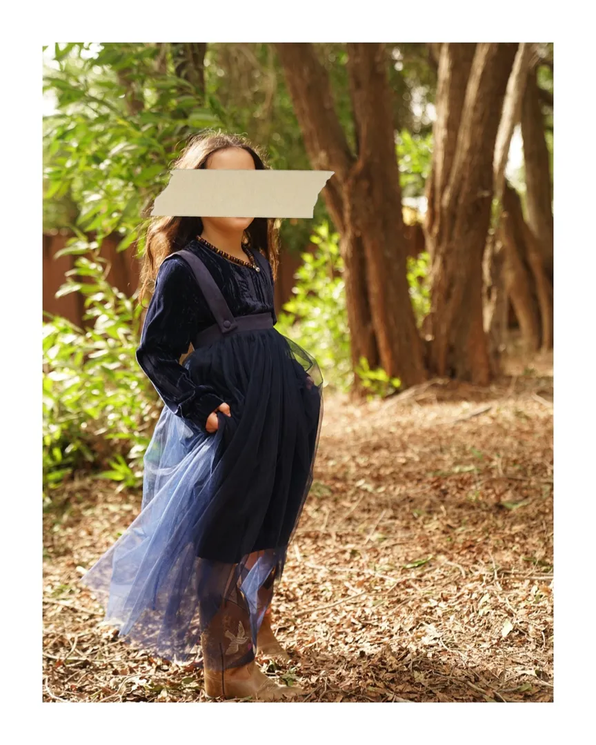 Tulle Velvet Kaftan