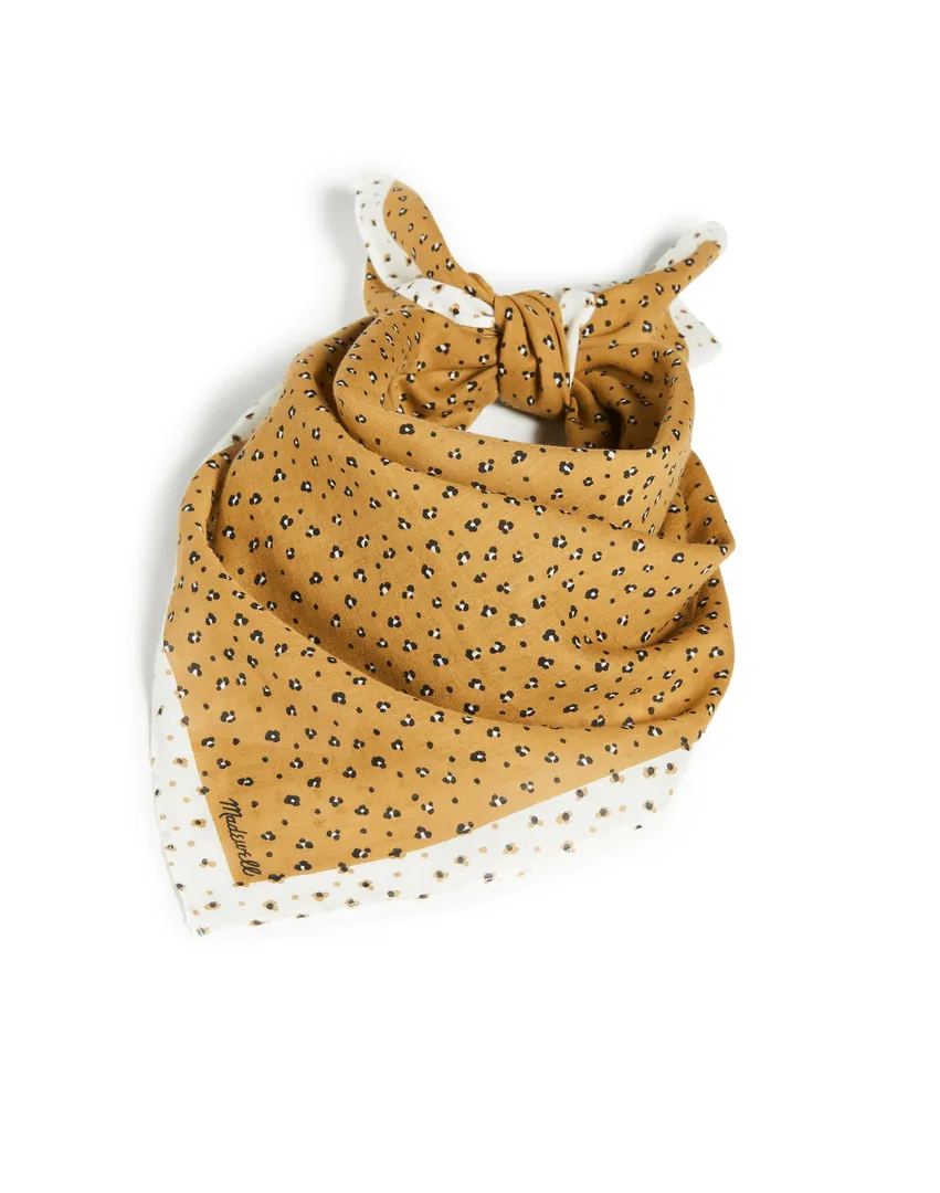 Madewell - Washed Bandana Dot Leopard
