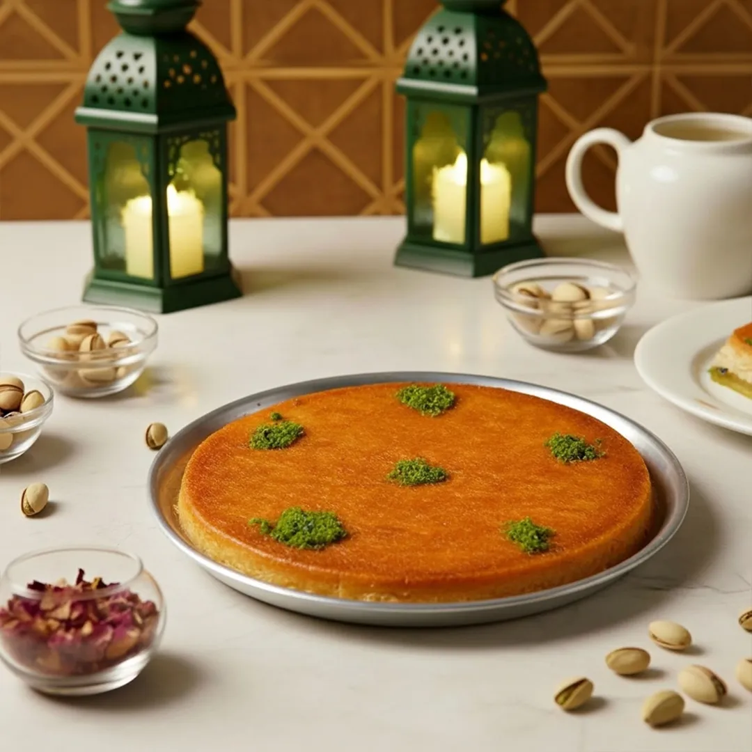 كنافة قشطة بين نارين