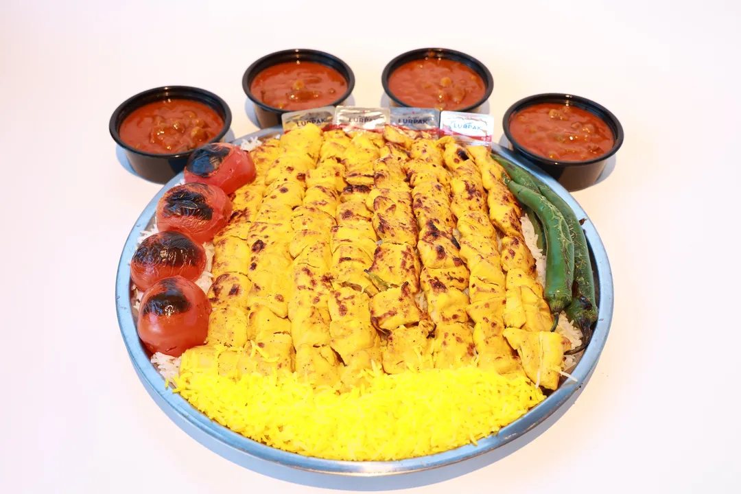Chelo Jujeh Kabab Tray 4 persons