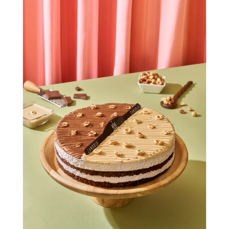 Half Chocolate Spread & Half Kinder Cake