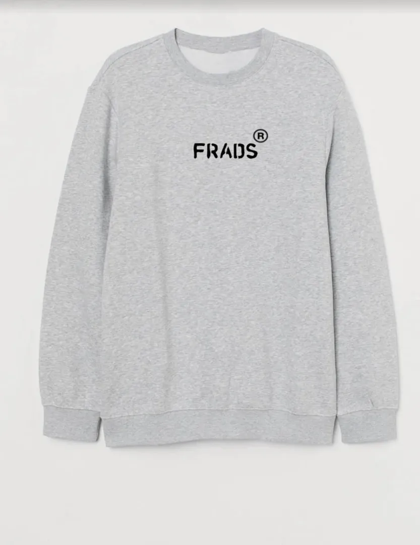 grey sweatshirt