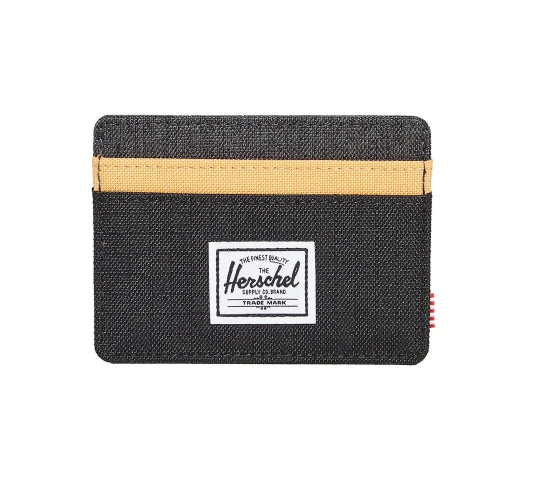 Herschel Supply Co. Unisex Poly Card Holder Wallet - Grey/Yellow