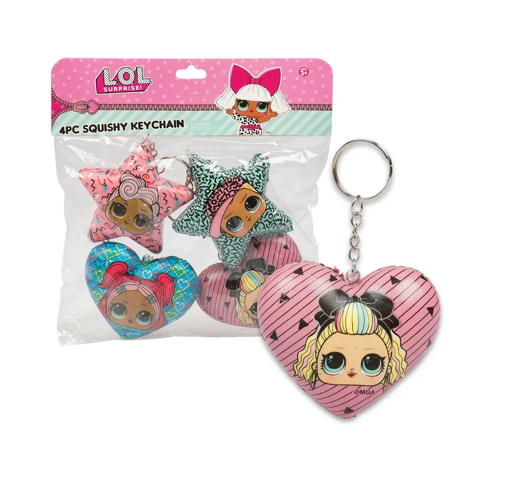 LOL Surprise! 4 PCS Squishy Keychains