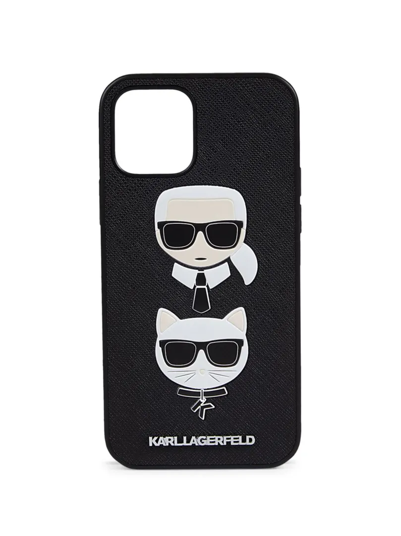 Karl Lagerfeld - iPhone 12 & 12 Pro Faux Leather Case - Karl & Choupette