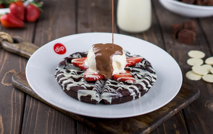 chocolate brownie waffle
