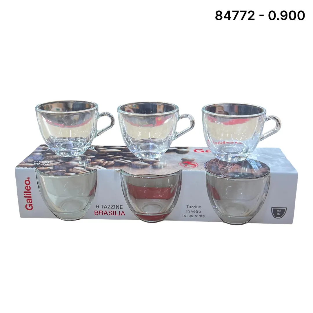 طقم فنجان قهوة تركية شفاف 84772