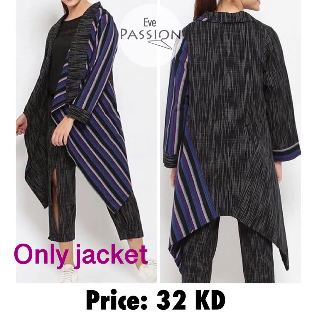 Strip gray purple cardigan 
