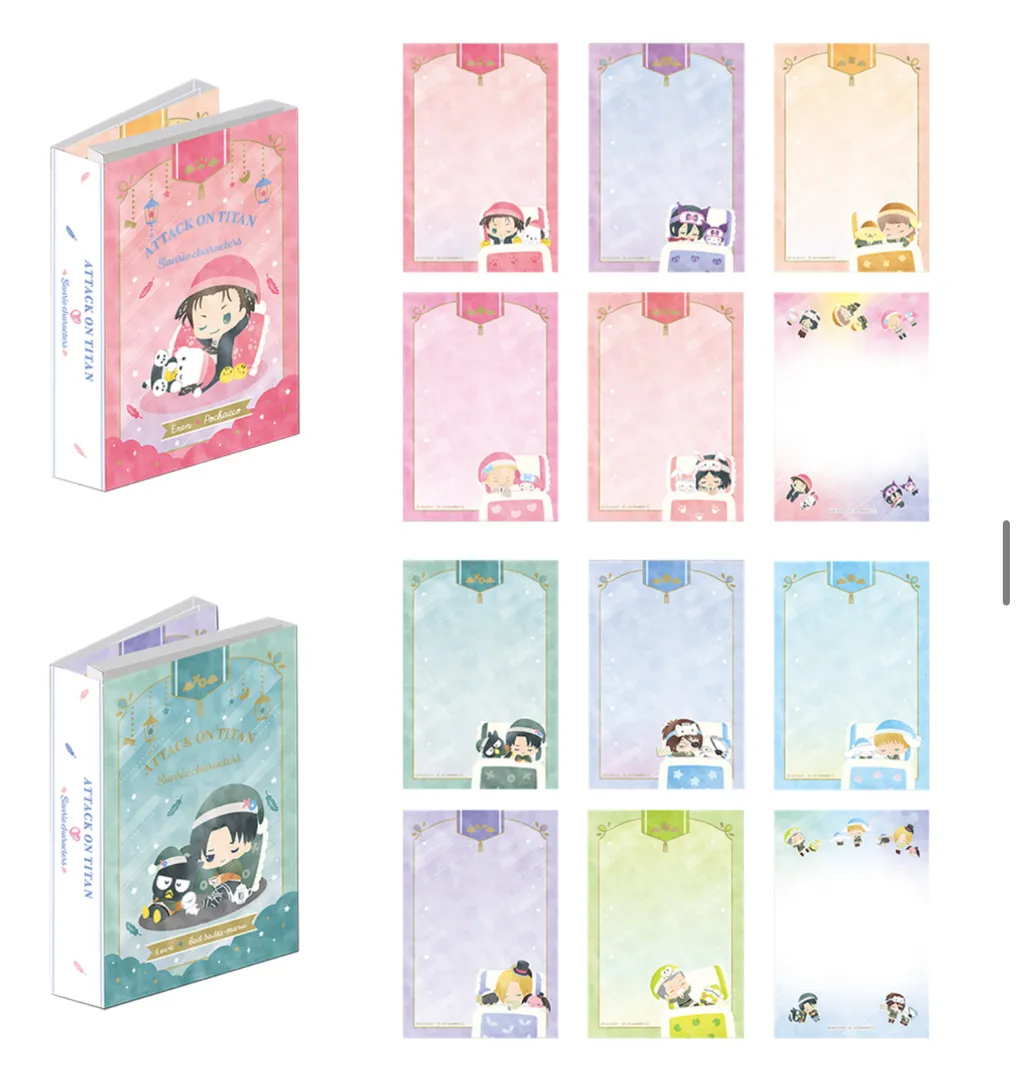 Attack x San sticky notes book