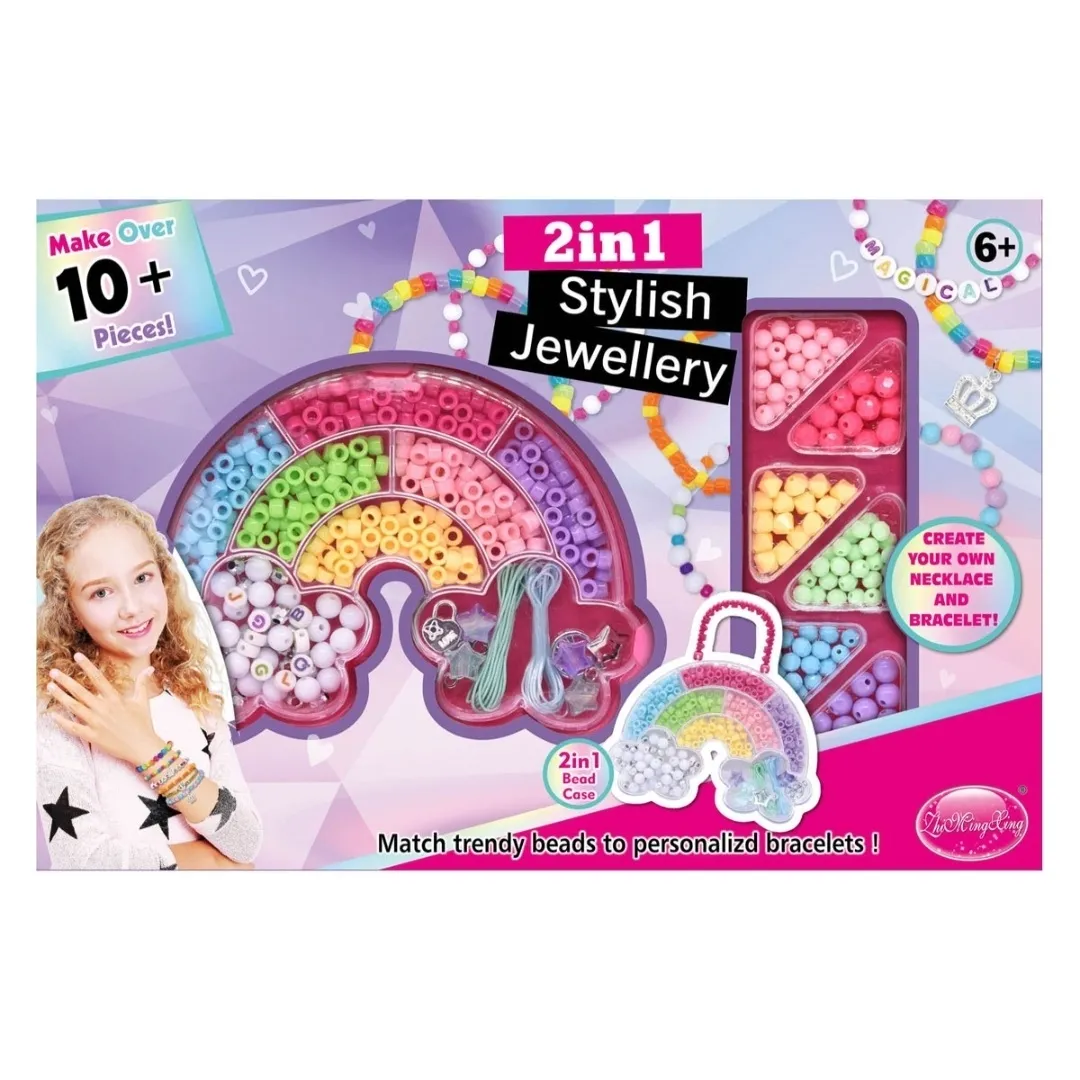 Stylish Jewellery 2 in 1 DIY Set - Rainbow