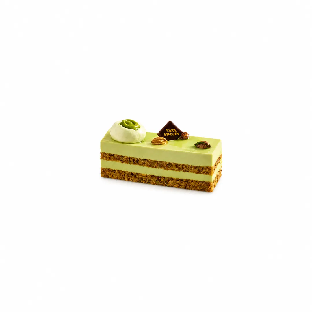 Pistachio mousse cake
