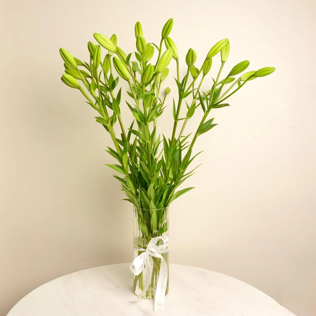 White Lili vase