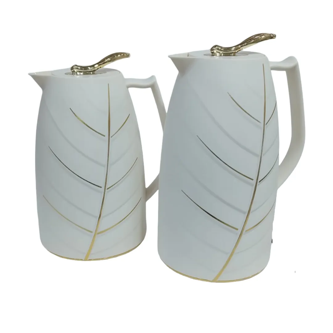 طقم مطارات ورق شجر ابيض مقاس 1.0/0.7 لتر SM-2D940-070/100