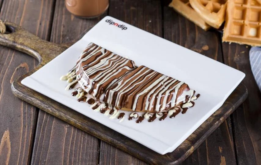 triple chocolate waffle