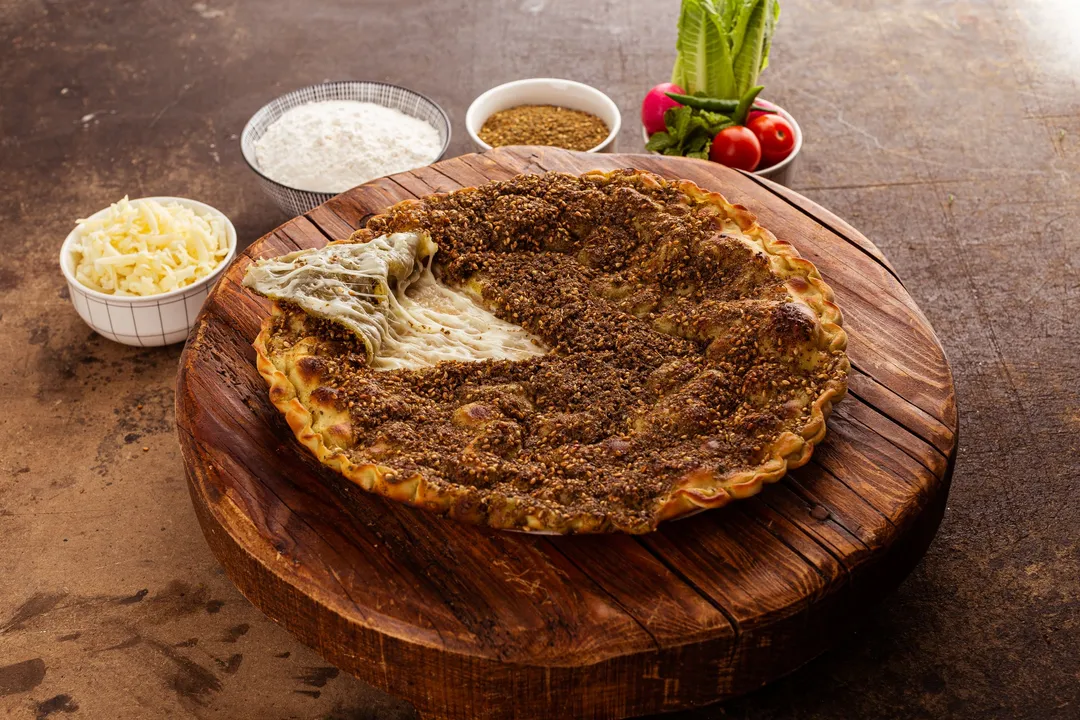 doublex(zaatar+cheese) Pie