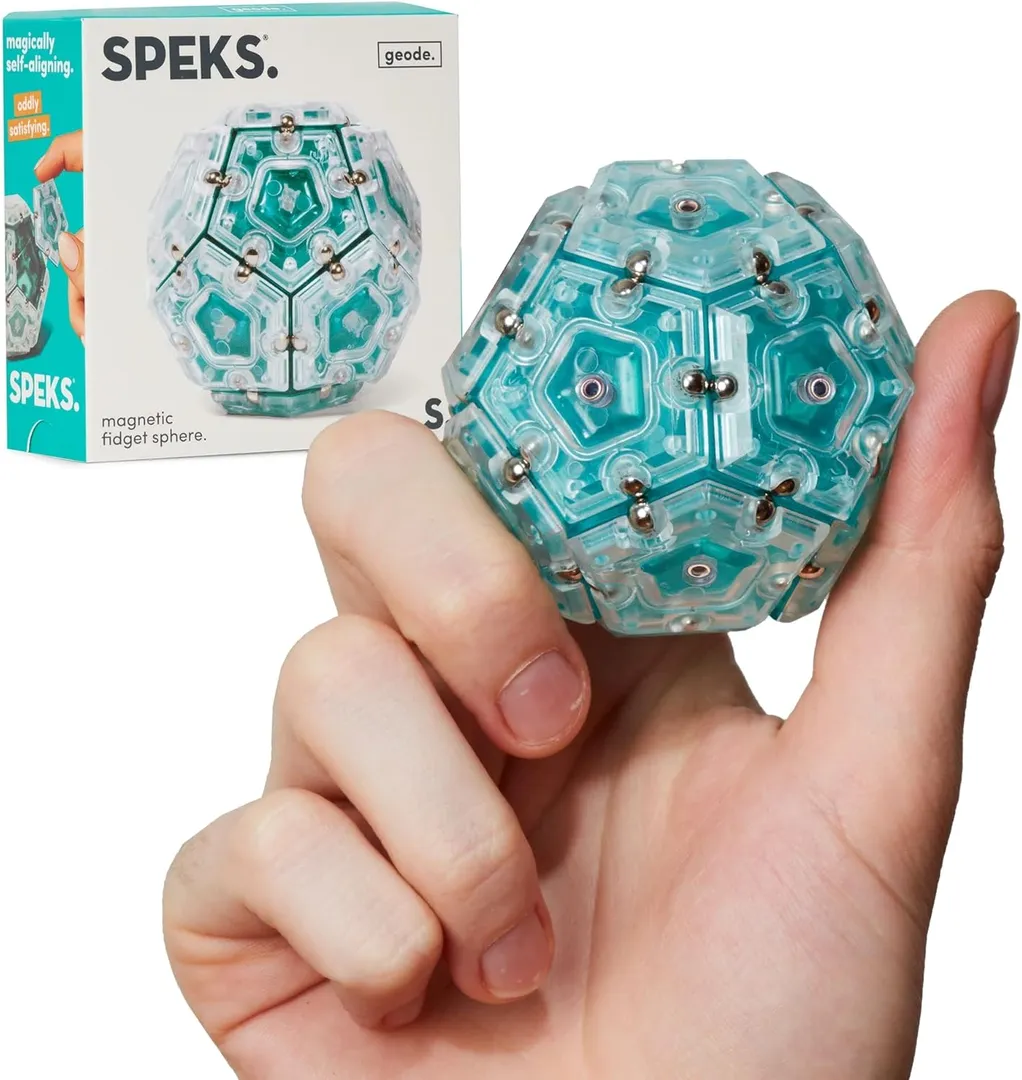 SPEKS: Geode Magnetic Fidget Sphere Set- Aqua