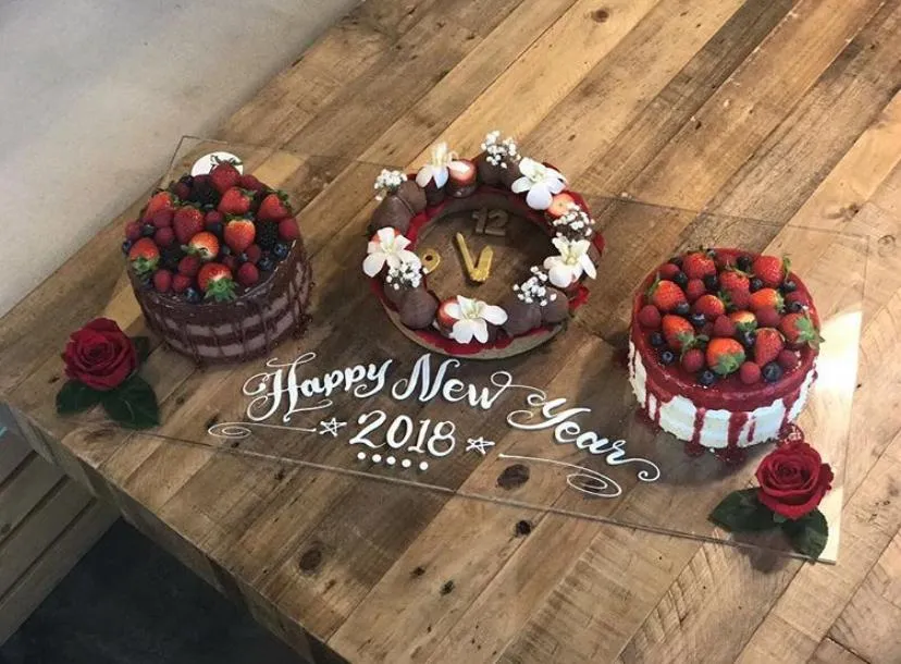 Choco Victoria Cake with Clock