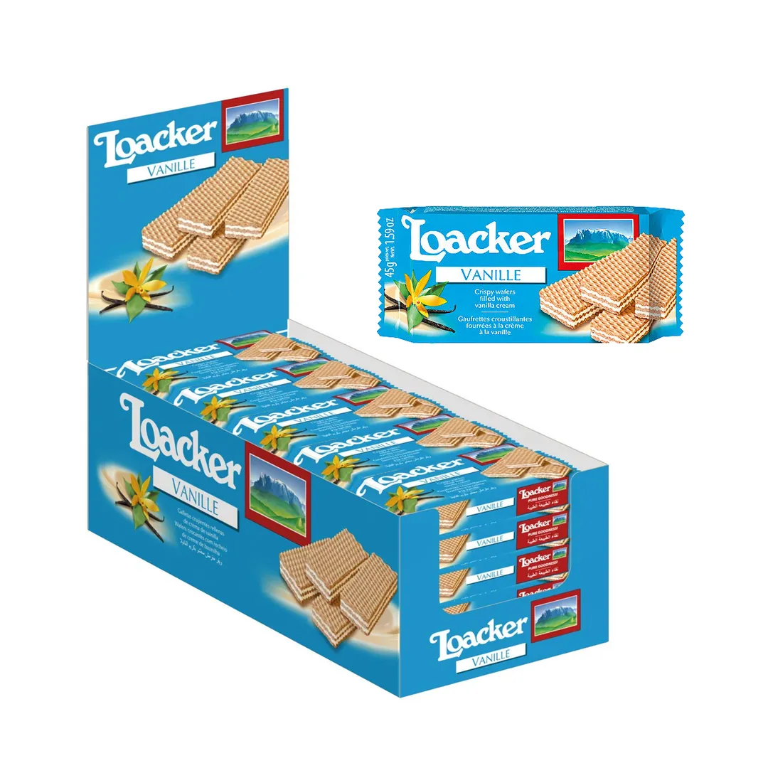 Loacker Wafer Vanilla 25 Pieces x 45g