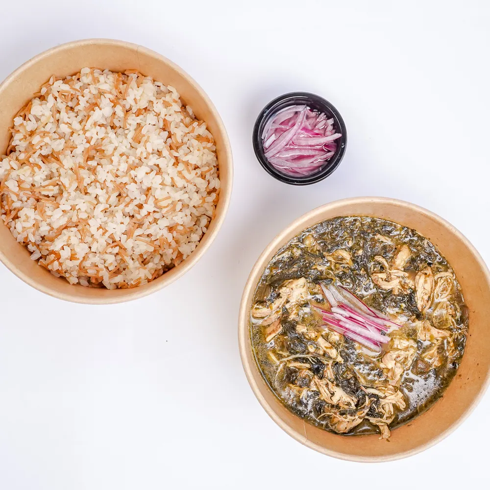 Lebanese Mlokheye & Vermicelli Rice