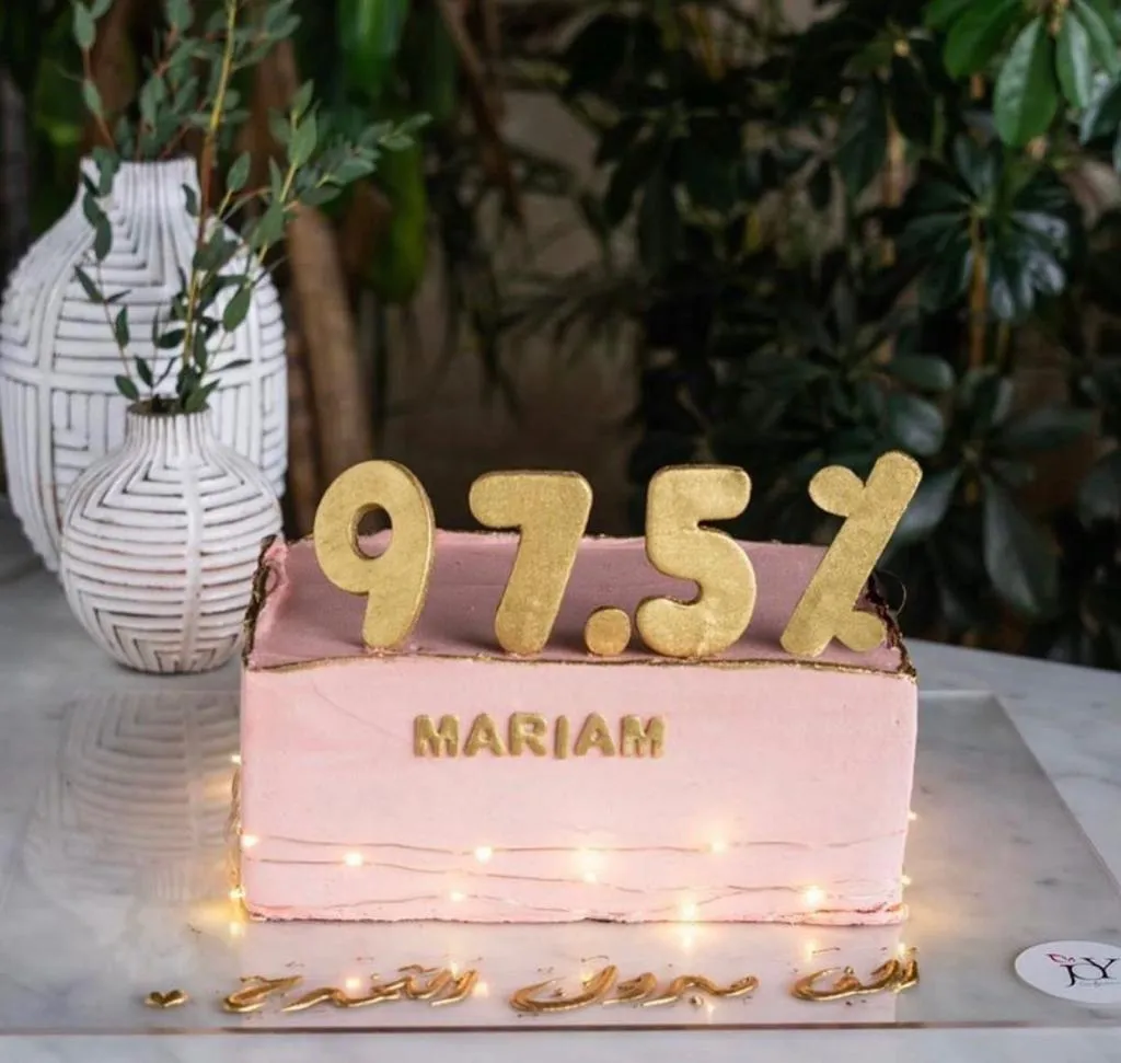 Pink Shine Graduation Cake