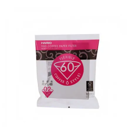 Hario V60 2 Cup 100pcs White Paper Filters