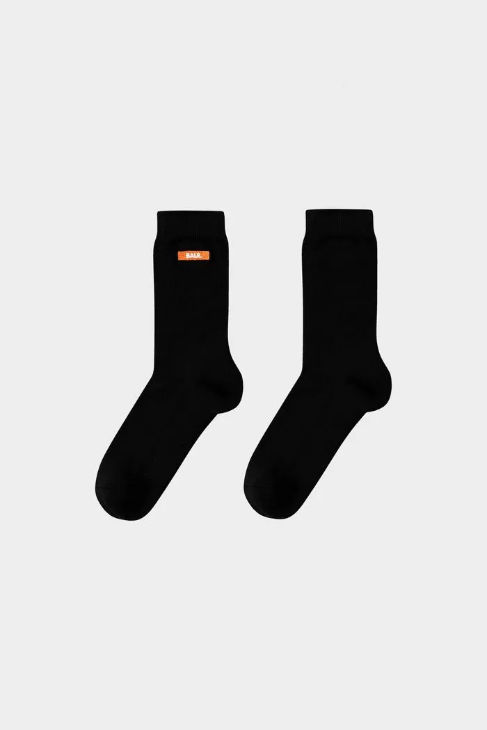 Balr. Socks 2-Pack Club Logo Embroidery Jet Black