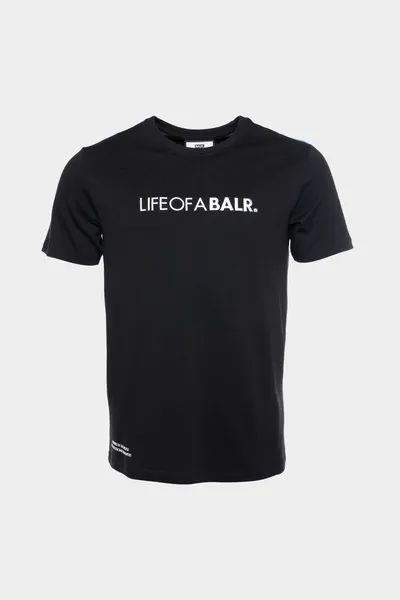 BALR LOAB CONTRAST STRAIGHT T-SHIRT MEN BLACK