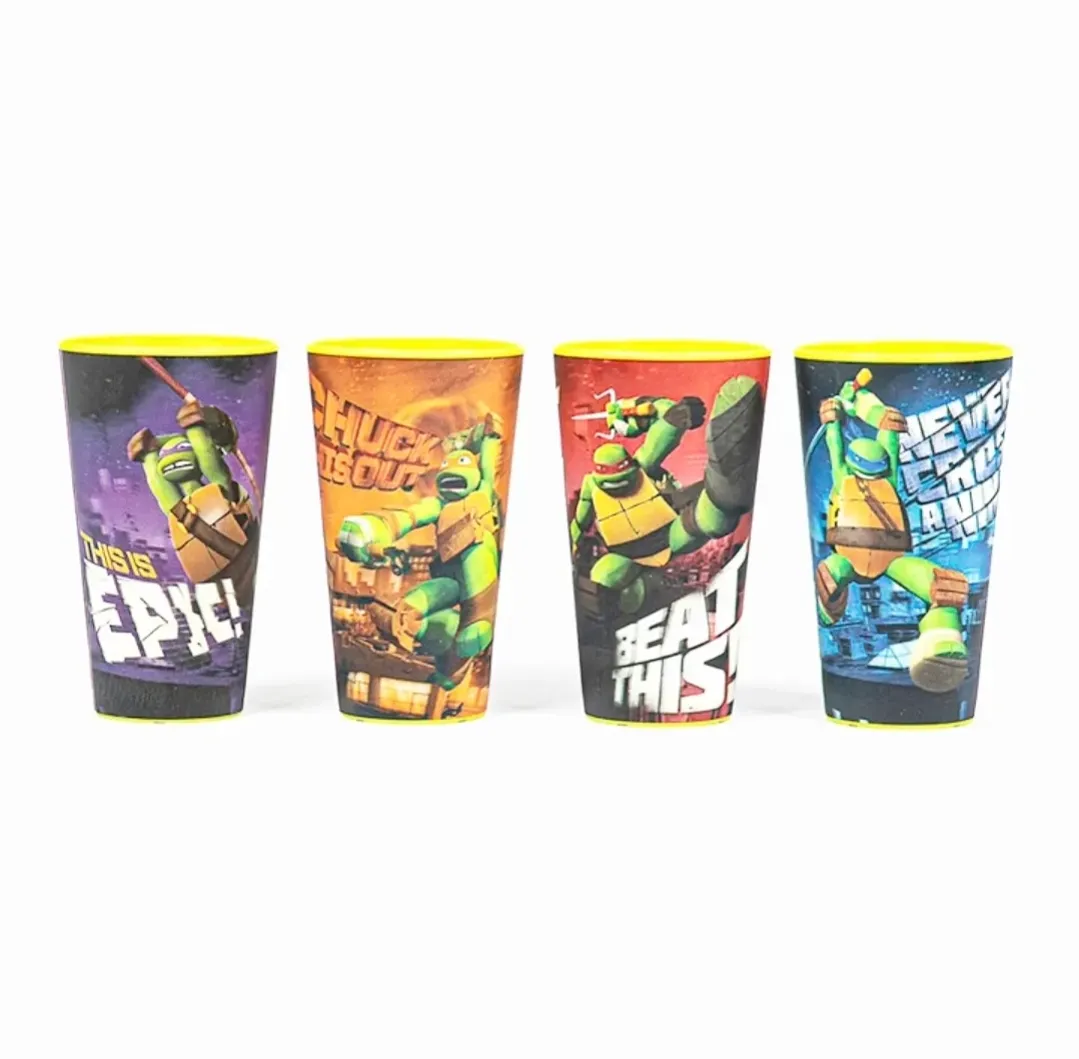Ninja Turtle 4 Pack Plastic Cups
