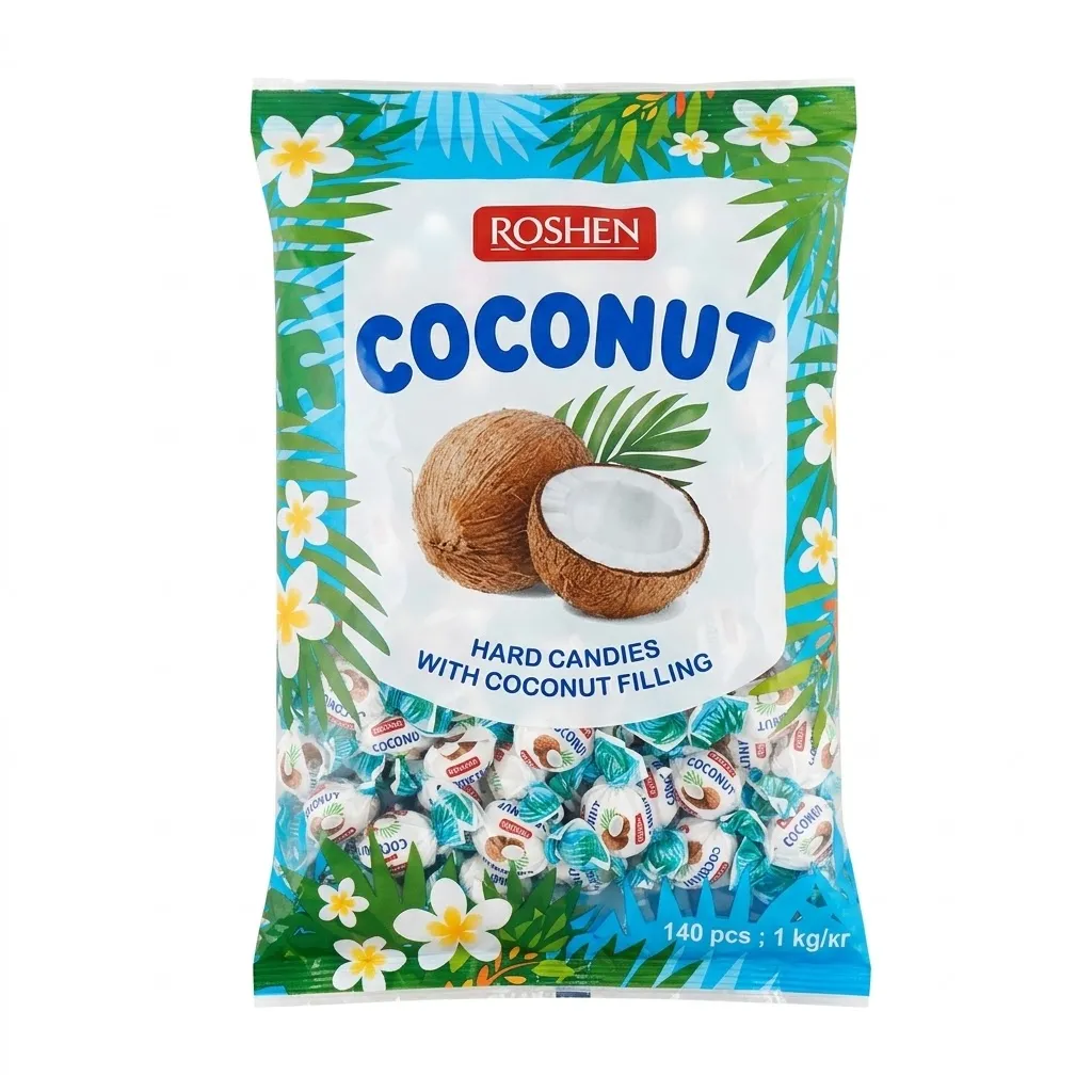 Roshen Coconut Hard Candy With Filling 1kg