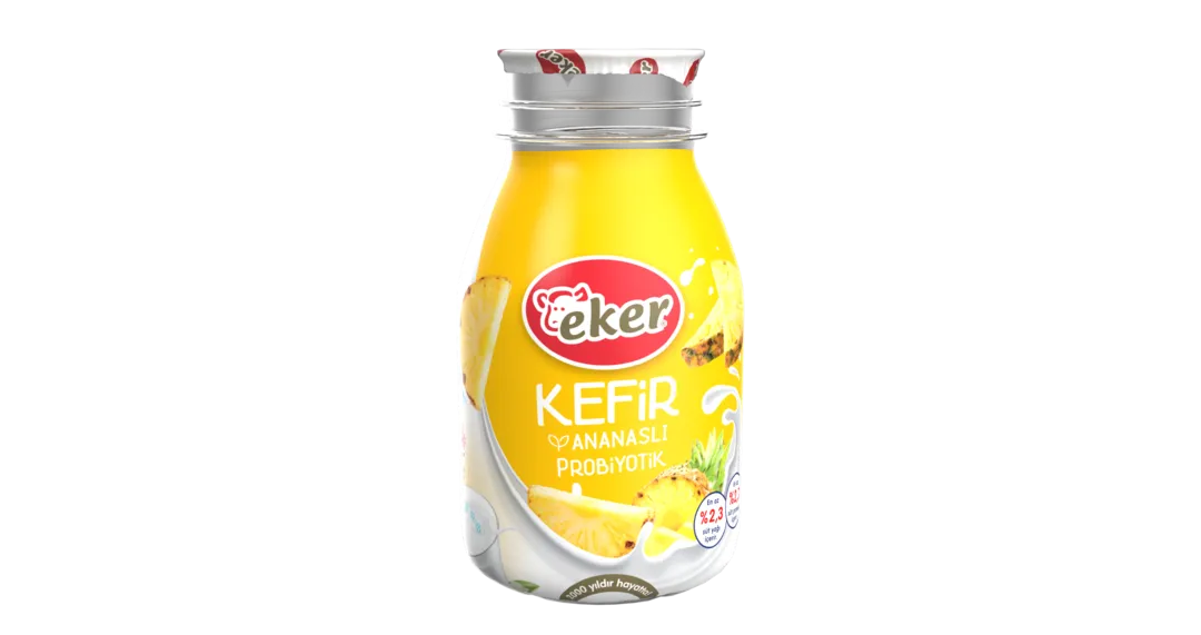 Kefir Aker Yogurt With Pineapple Plastic Bottle 200 ml