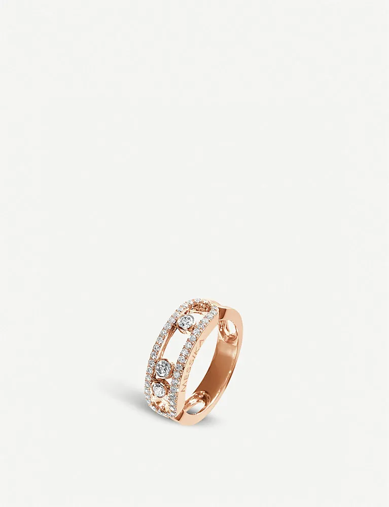 Messika Move 18Ct Rose-Gold And Pave Diamond Ring