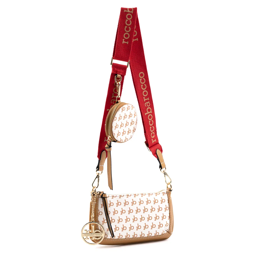 Roccobarocco - Iris Shoulder Bag With Coins Removable Wallet - Red