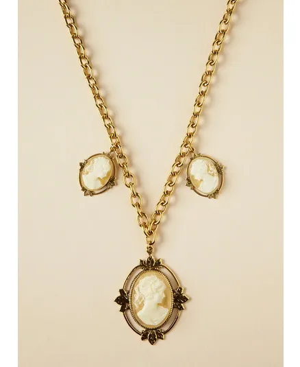 Yochi NY - Triple Cameo Necklace