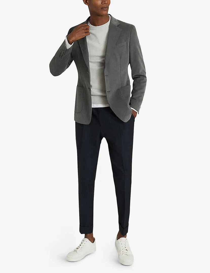 Reiss - Monument Single-Breasted Cotton Blazer