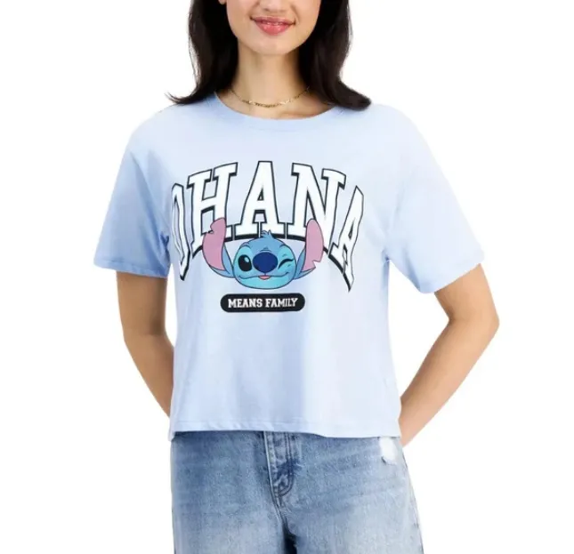 Stitch Ohana Graphic T-shirt - Blue
