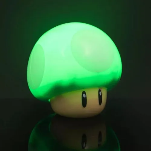 Super Mario Mushroom Icon Light With Sound (Green)