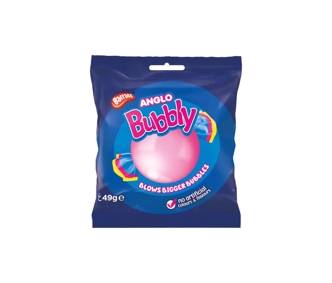 Anglo Bubbly Gum with Tutti Frutti Flavor 6 Pieces x 49g