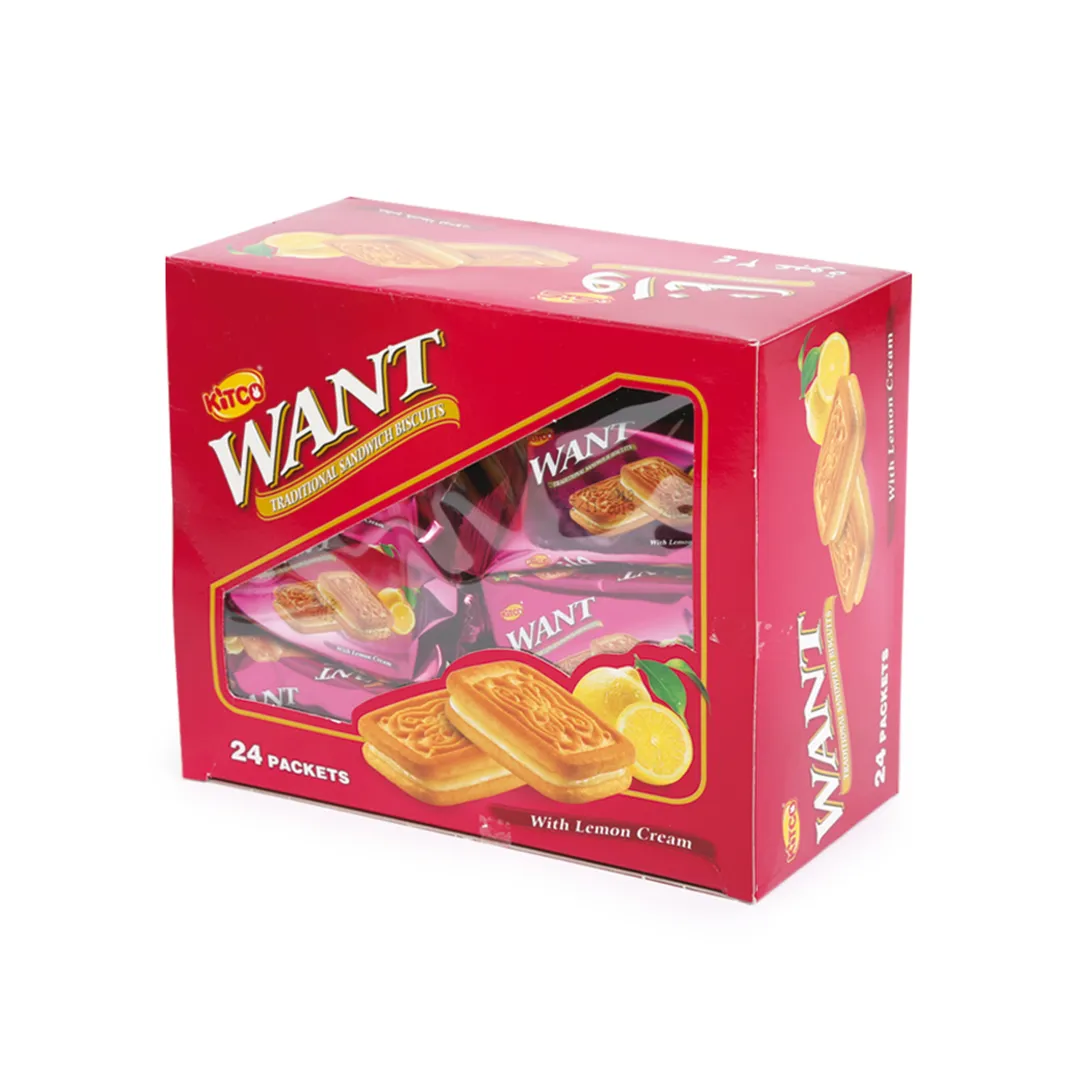 Kitco Want Biscits Lemon Cream 24 Pieces x 45g