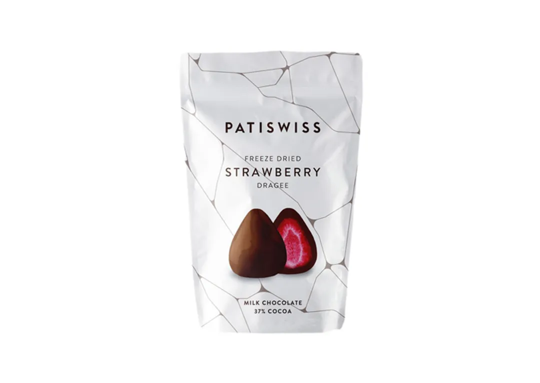 Patiswiss Freeze Dried Strawberry Dragee Milk Chocolate 80g