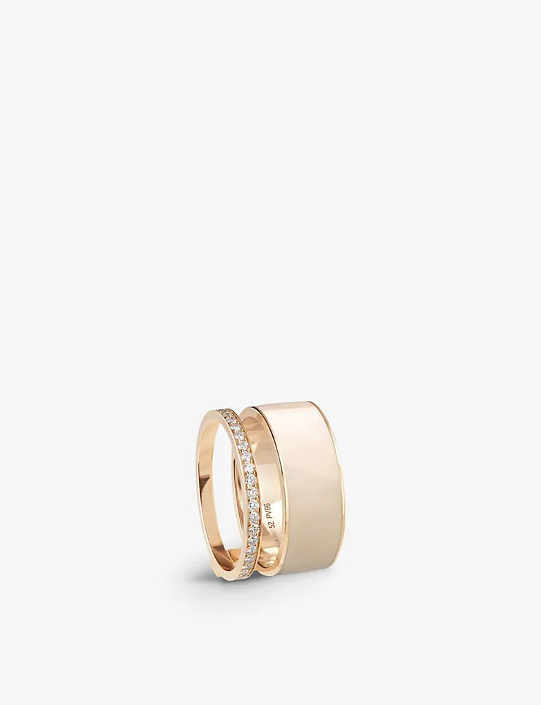Repossi Berbere Module Diamond And 18Ct Rose-Gold Ring