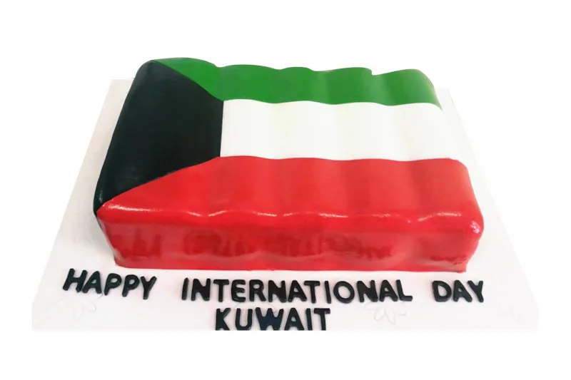 Kuwait Flag Sponge Cake