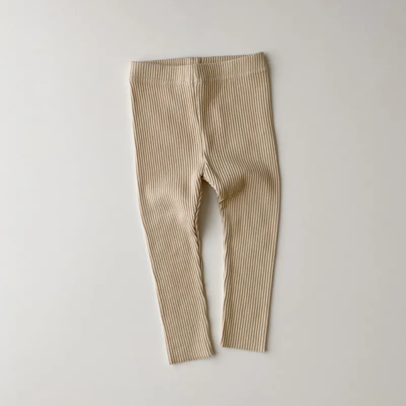 Daily Rib Legging- Light Beige